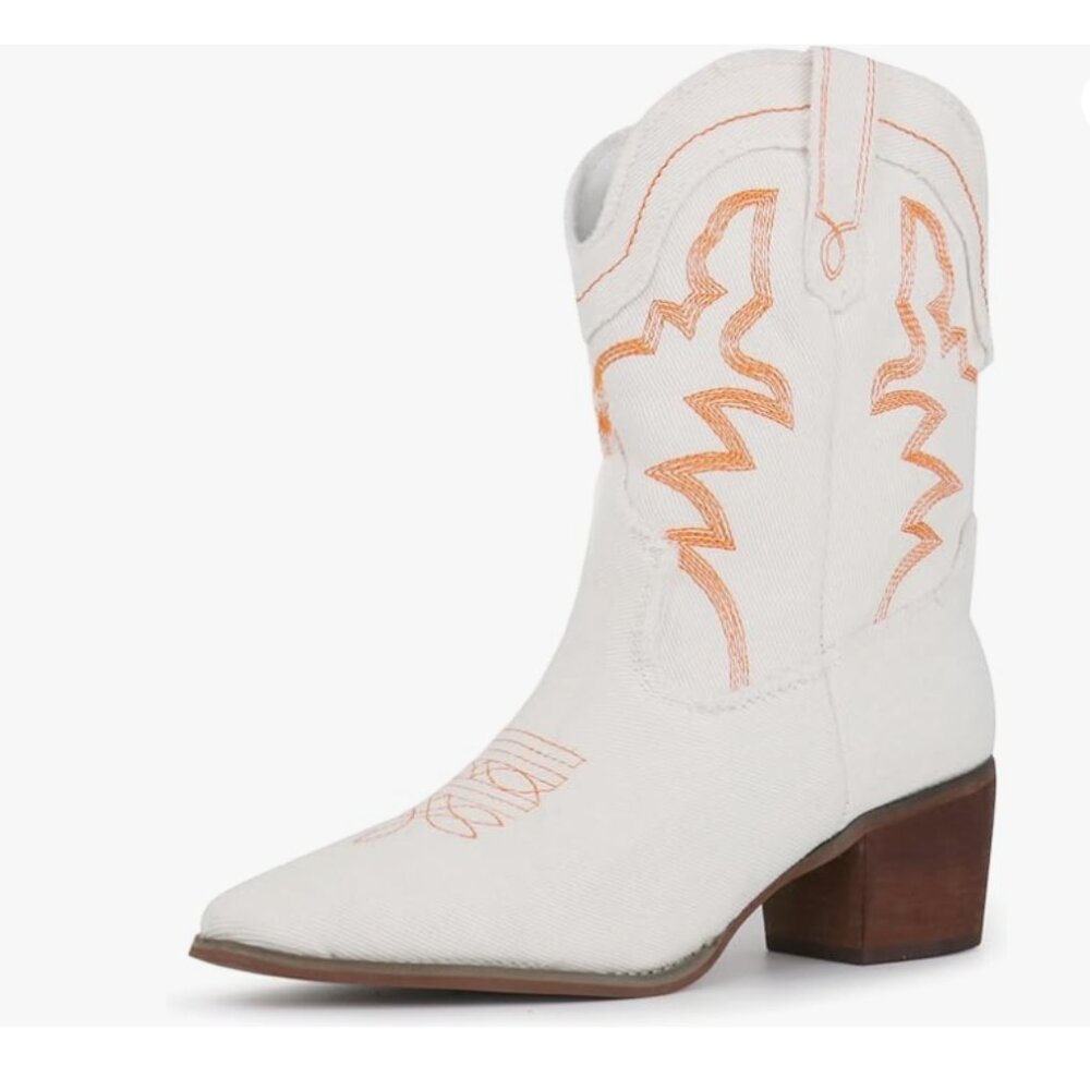 Stitched Rodeo Denim Boots - Picture 2 of 7